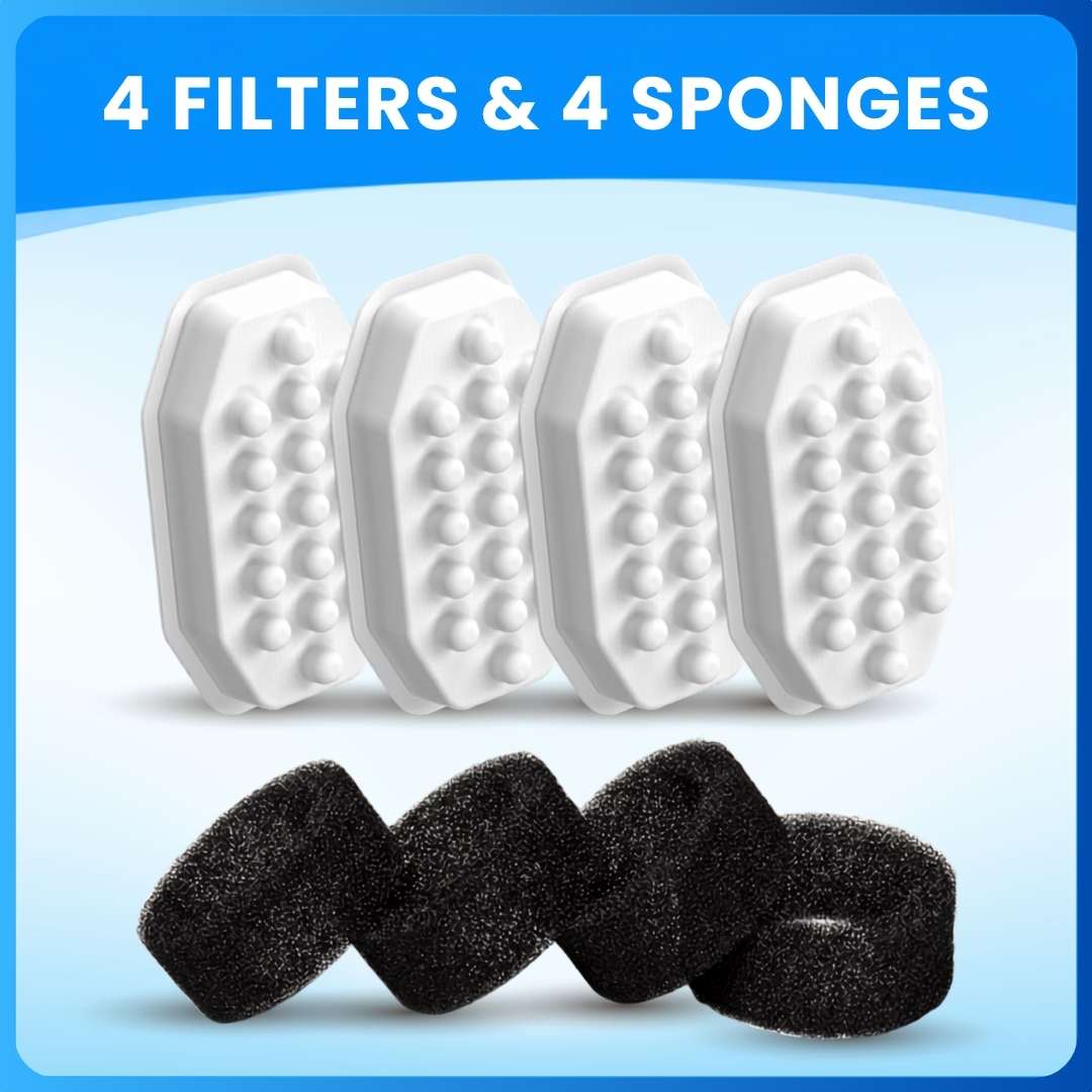 4 Filters + 4 Sponges