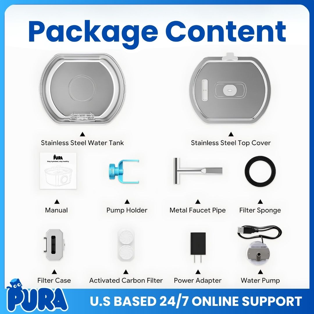 Pura Stainless Steel Water Fountain